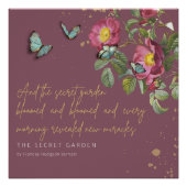 ミラクルズシークレットガーデン引用文Fホジソンバーネット ポスター (正面)