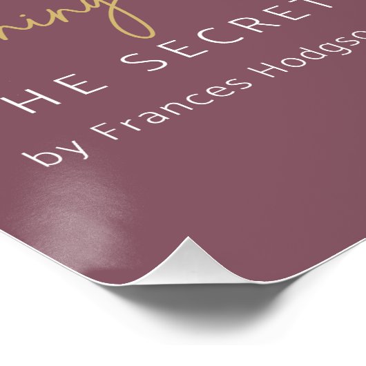 ミラクルズシークレットガーデン引用文Fホジソンバーネット ポスター (コーナー)