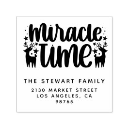 ミラクルタイムクリスマスファミリーネーム差出人住所 セルフインキングスタンプ