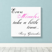 ミラクルフェアリーゴドマザー引用文キャンバス キャンバスプリント (インサイチュ (ウッドフロア))