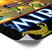 ミラクルブランドオレンジのフルーツクラートラベル ポスター (角)