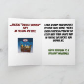 ミラクルワーカーブラック女性整備士誕生日 カード (内部)