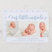 ミラクル編集可能カラーベビー誕生のお知らせ シーズンカード (正面/裏面)