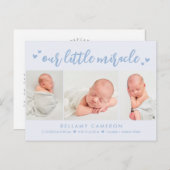 ミラクル編集可能カラーベビー誕生のお知らせ ポストカード (正面/裏面)
