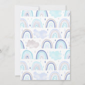 ミラクル·ベイビー·ブルー·レインボー·ボーイ·シャワー 招待状 (裏面)