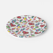 ミラグロスフレーミングハートウォーターカラーバレンティンラブ ペーパープレート (アングル)