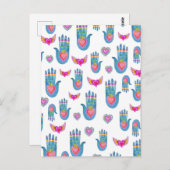 ミラグロスフレーミングハート水彩可愛い愛 ポストカード (正面/裏面)