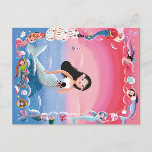 ミラザマーメイドイラストレーション ポストカード (正面)