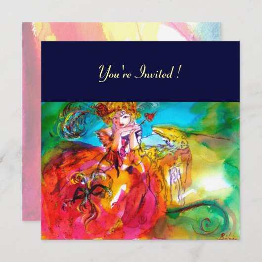 ミラドリーナ マーディ・グラス・マスカレード・パーティー 招待状 (正面/裏面)