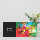 ミラドリーナ、輝く黄色と茶色と赤と緑のスパークル 招待状 (スタンド正面)