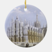 「ミラノおよびEnvirの眺めからのミラノのカテドラル セラミックオーナメント (裏面)