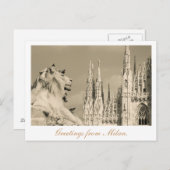 ミラノからのはがき。 ポストカード (正面/裏面)