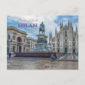 ミラノからの挨拶イタリアはがき風光明媚なミラノ ポストカード (正面)