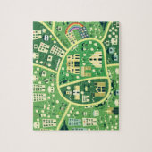 ミラノのパズルの漫画の地図 ジグソーパズル (縦)