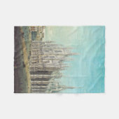 ミラノのピアッツァデルドゥオモbyカルロボッソリ フリースブランケット (正面(横))