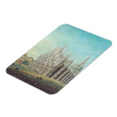 ミラノのピアッツァデルドゥオモbyカルロボッソリ マグネット (左側)