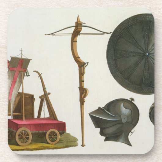 ミラノの一人乗り二輪馬車、石弓および装甲は、17のfrをめっきします コースター (正面)