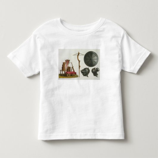 ミラノの一人乗り二輪馬車、石弓および装甲は、17のfrをめっきします トドラーTシャツ (正面)