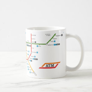 ミラノの地下鉄のマグ コーヒーマグカップ