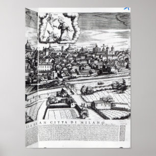 ミラノの地図の一部分, 1640 ポスター
