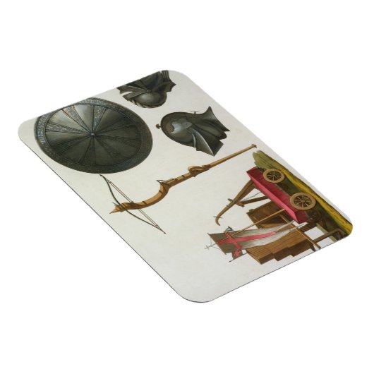 ミラノの戦車、クロスボウとアーマー、プレート17 fr マグネット (右側)