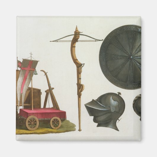 ミラノの戦車、クロスボウとアーマー、プレート17 fr マグネット (正面)