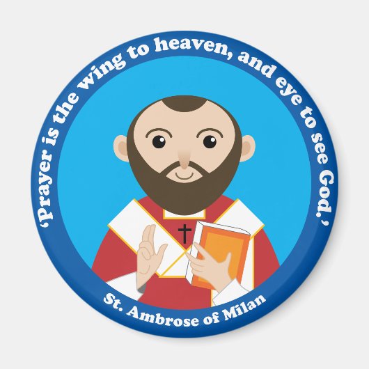 ミラノの聖アンブローズ マグネット (正面)