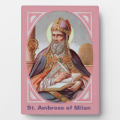 ミラノの聖アンブローズ(BEN 001) 5"x7" フォトプラーク (正面)
