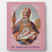 ミラノの聖アンブローズ(BEN 001) 8"x10" フォトプラーク (正面)