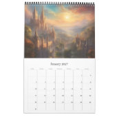 ミラノの街、デジタルファンタジー、 カレンダー (1月 2027)