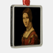 ミラノの裁判所からの女性のポートレート メタルオーナメント (右)