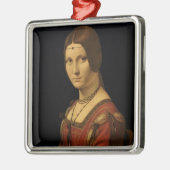 ミラノの裁判所からの女性のポートレート メタルオーナメント (左)