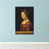 ミラノの裁判所からの婦人のポートレート キャンバスプリント (インサイチュ (ウッドフロア))