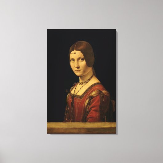 ミラノの裁判所からの婦人のポートレート キャンバスプリント (正面)