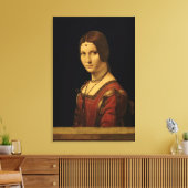 ミラノの裁判所からの婦人のポートレート キャンバスプリント (インサイチュ (リビング))