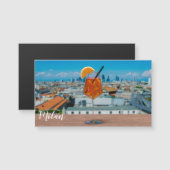 ミラノを望むテーブルの上にスピリッツのカクテル (正面/裏面)