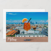 ミラノを望むテーブルの上にスピリッツのカクテル (正面/裏面)