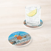 ミラノを望むテーブルの上にスピリッツのカクテル コースター (側面)