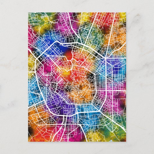 ミラノイタリアの地図 ポストカード (正面)