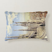 ミラノイタリアゴシック大聖堂ドゥオモヴィンテージトラベル アクセントクッション (正面)