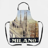 ミラノイタリアゴシック大聖堂ドゥオモヴィンテージトラベル エプロン (正面)