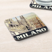 ミラノイタリアゴシック大聖堂ドゥオモヴィンテージトラベル コースター (左側)