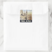 ミラノイタリアゴシック大聖堂ドゥオモヴィンテージトラベル スクエアシール (バッグ)