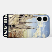 ミラノイタリアゴシック大聖堂ドゥオモヴィンテージトラベル Case-Mate iPhoneケース (裏面 (横))