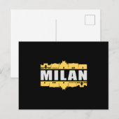 ミラノイタリアシティスカイラインシティスケープおもしろいギフト ポストカード (正面/裏面)