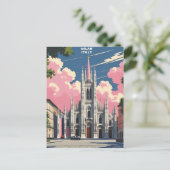 ミラノイタリアトラベルアート – ドゥオモカテドラルシティ シーズンポストカード (スタンド正面)