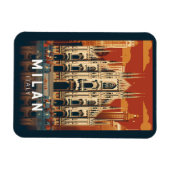 ミラノイタリアドゥオモディミラノトラベルアートヴィンテージ マグネット (横)