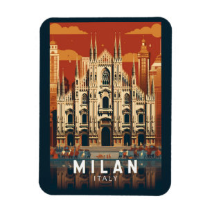 ミラノイタリアドゥオモディミラノトラベルアートヴィンテージ マグネット