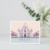 ミラノイタリアドゥオモディミラノパステルトラベル ポストカード (スタンド正面)