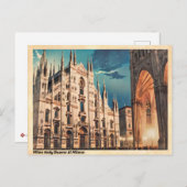 ミラノイタリアドゥオモディミラノヴィンテージ ポストカード (正面/裏面)
